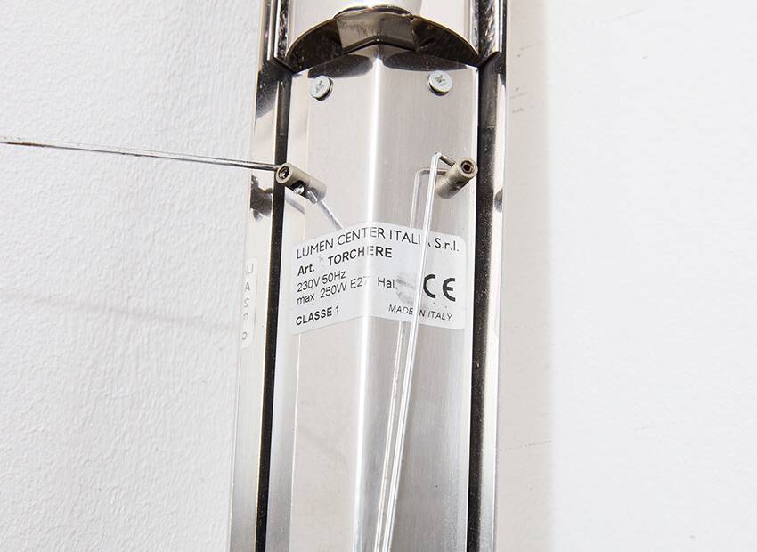 Gilles Derain Pair of Torchere Wall Lights for Lumen Center Italy 1984