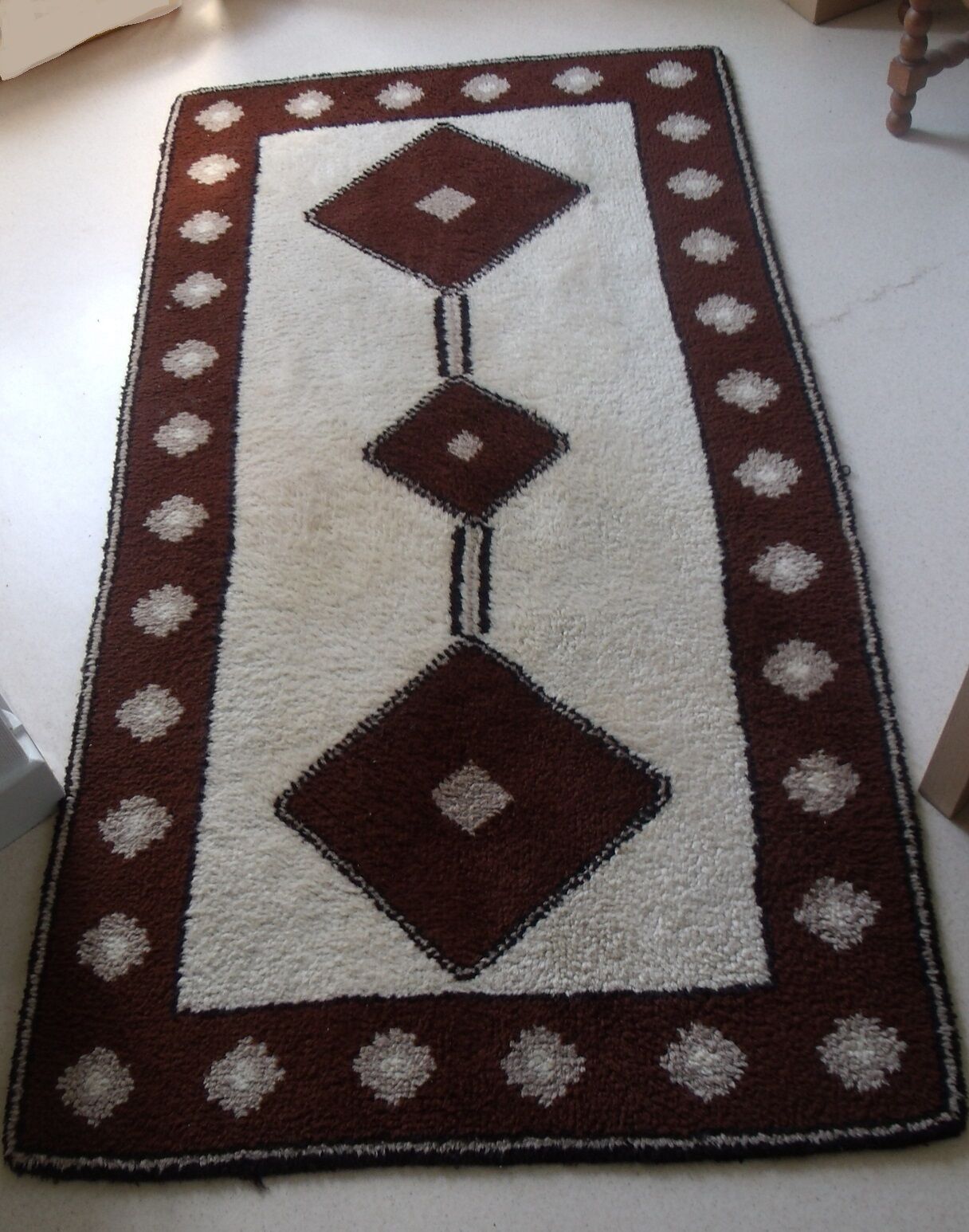 Carpet wool style ethnic 104 x 198