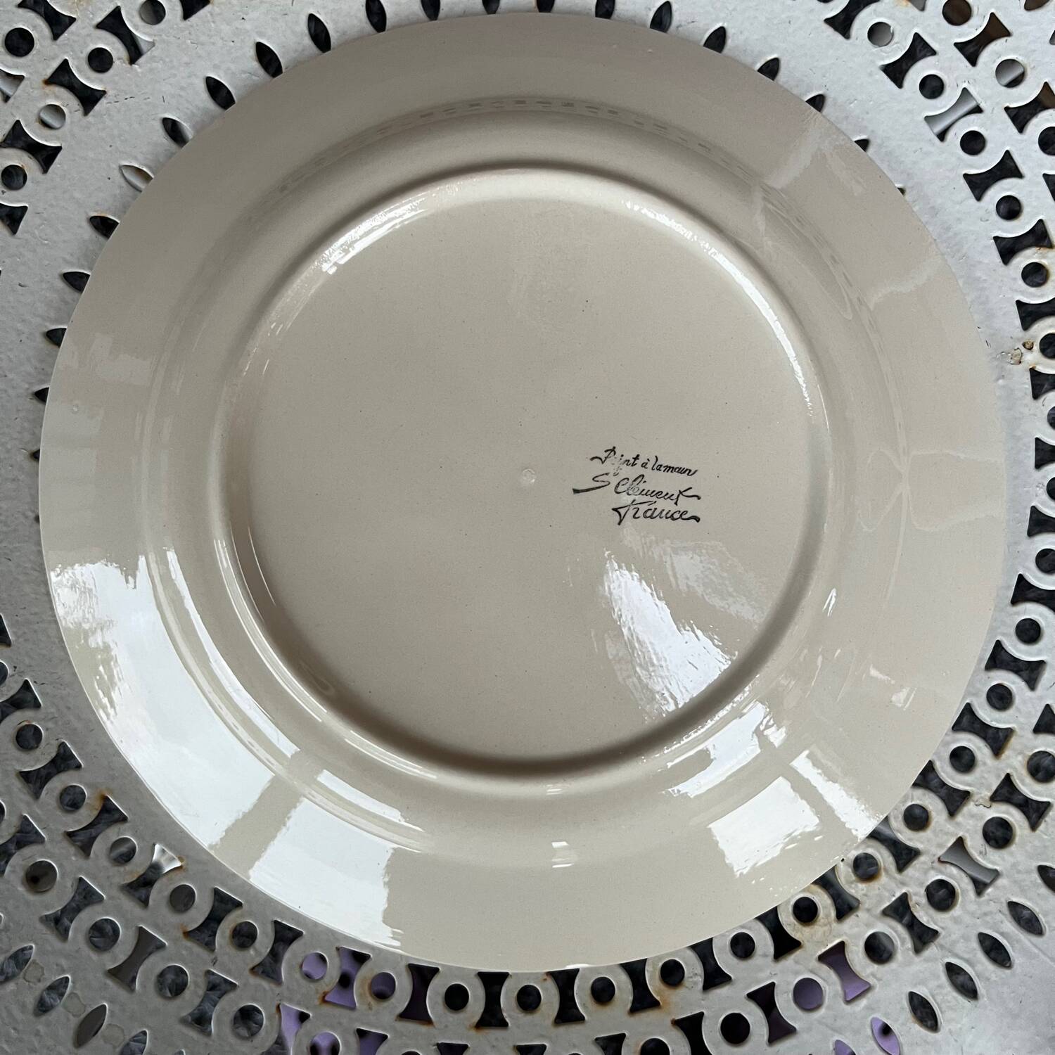 Barbotine dessert plates