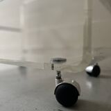 Hi-fi TV unit - coffee table in plexiglass by D. Lange, Roche Bobois 1970