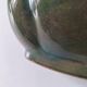 Art Deco flared cache-pot in turquoise glazed earthenware.