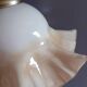 Opaline pendant light with vanilla caramel ruffles, 1950/60