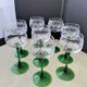 8 Alsace white wine glasses Luminarc screen-printed decor