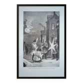 Christmas in Norway, old engraving, printed in 1885.
