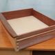 1950s chest of drawers bicolor maple/walnut