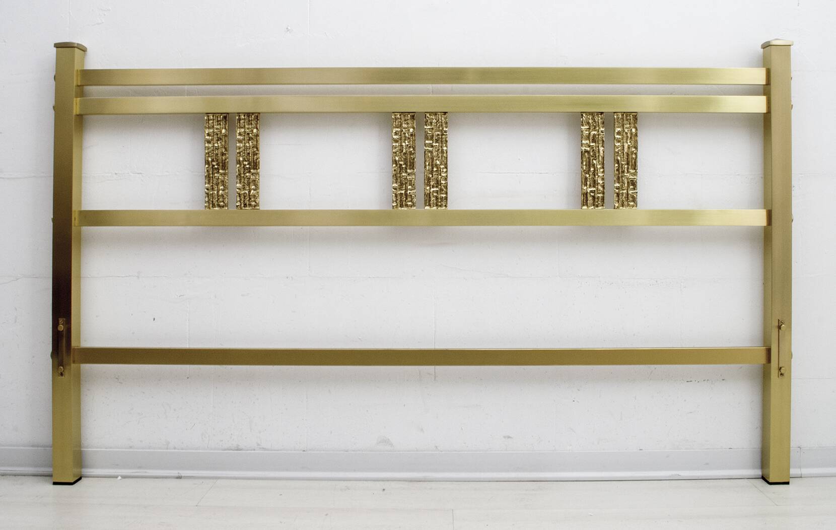 Mid-Century Modern Italian Gold Brass and Bronze Double Beb, 1970