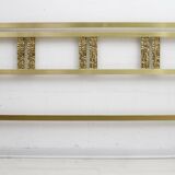 Mid-Century Modern Italian Gold Brass and Bronze Double Beb, 1970