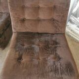 Pair of velvet armchairs from the 70s/80s