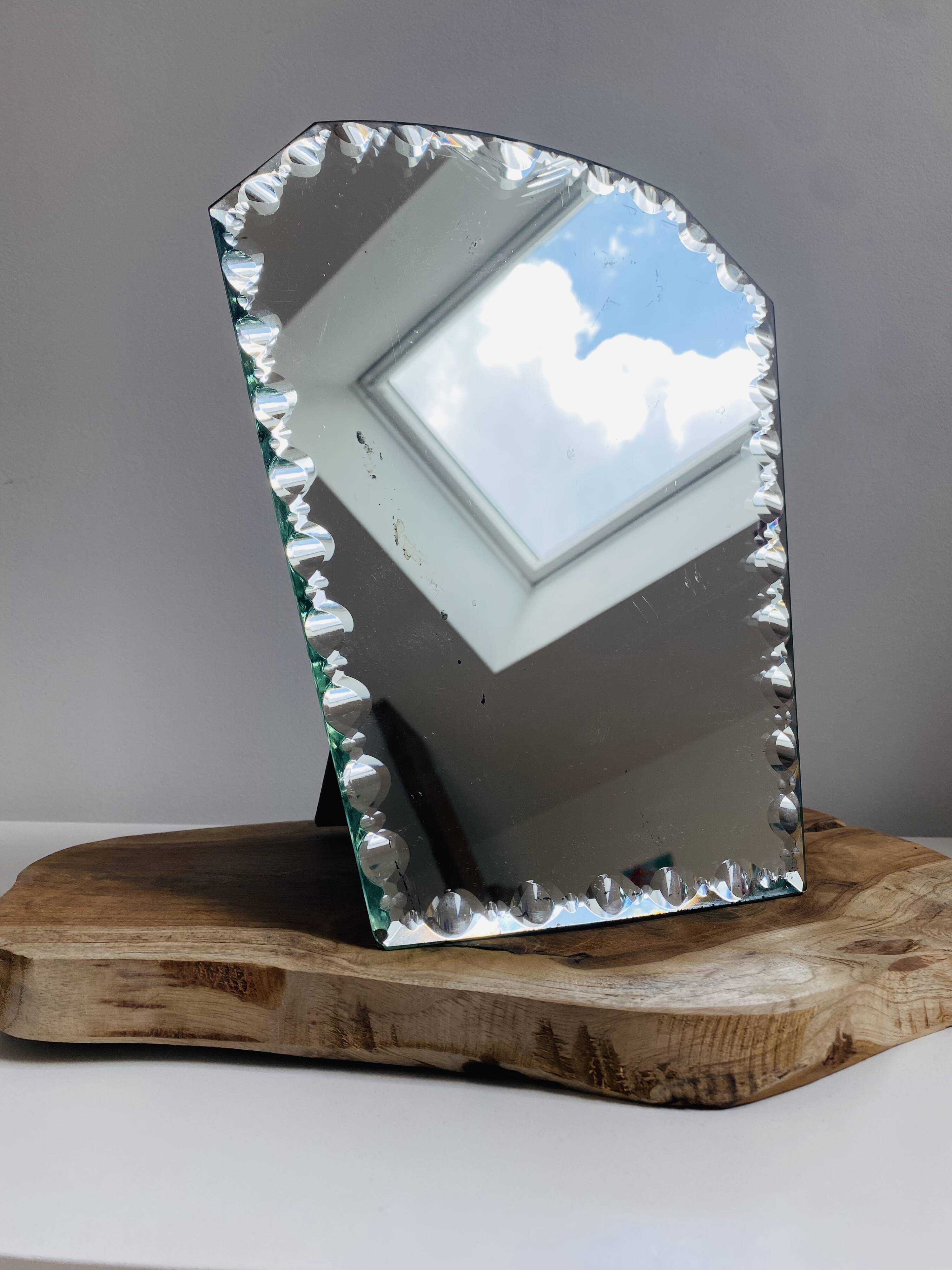 Antique beveled mirror