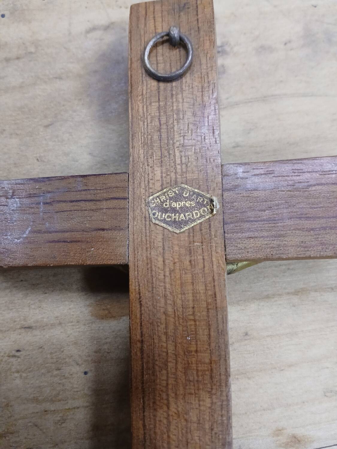 Antique wooden and metal crucifix