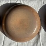 11 assiettes creuses artisanales vintage en grès mat