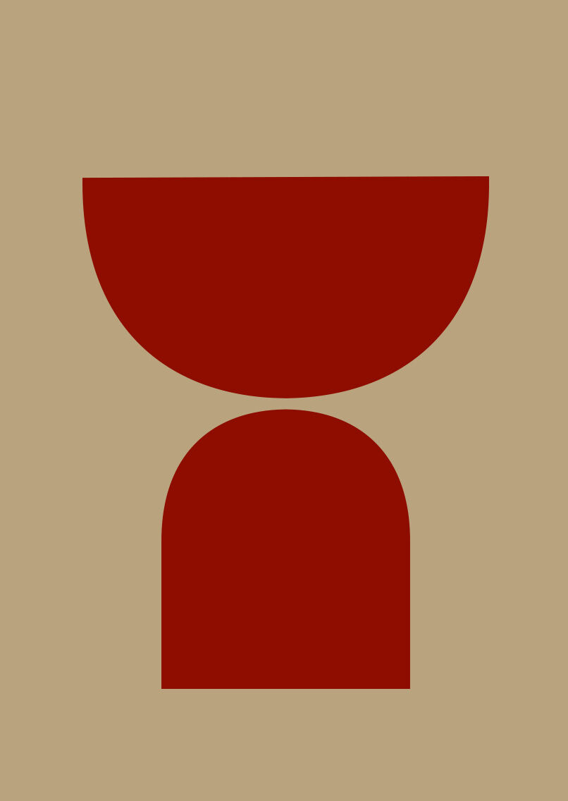 Framed abstract giclee art print 50x70cm