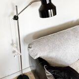 Vintage Reading Floor Lamp Retro, Black, Steel, Sweden 1960s