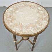 Table d'appoint ronde en cuivre Art Déco par P. Cool, 1933