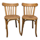 Duo of Baumann bistro chairs N°108