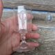 Glass 19th century crystal liqueur engraved with monogram acid