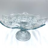 Plat à gâteaux en verre, Pologne, années 1970