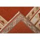 1970's Vintage Turkish Milas Handmade Wool Cotton Orange Area Rug 88x136