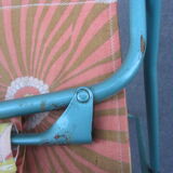 Vintage camping folding lounge