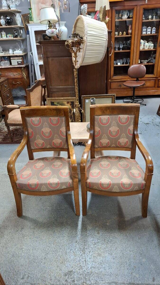 Pair of restoration armchairs
