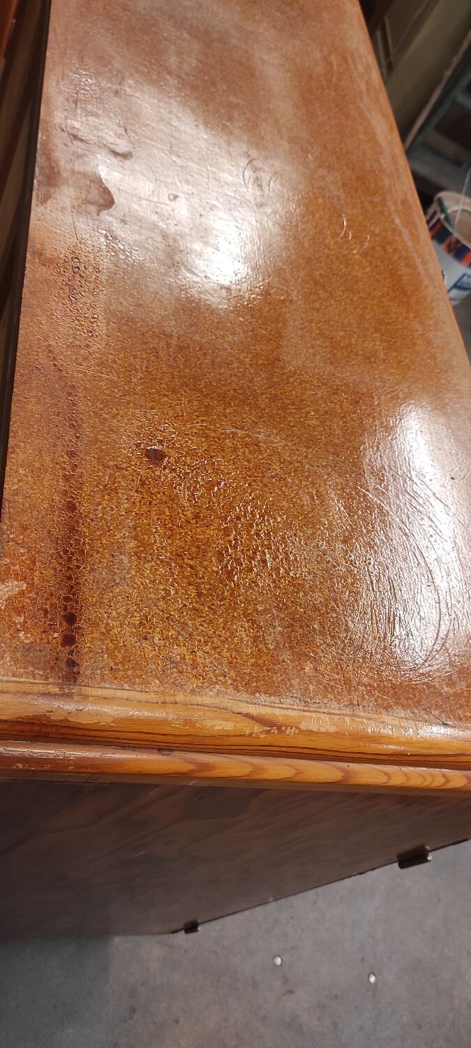 Low vintage Mado style Parisian sideboard 3 doors 2 drawers