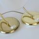 Pair of Vintage Elegant Desk Lamps Bedside Lamps Gold Metal and Glass