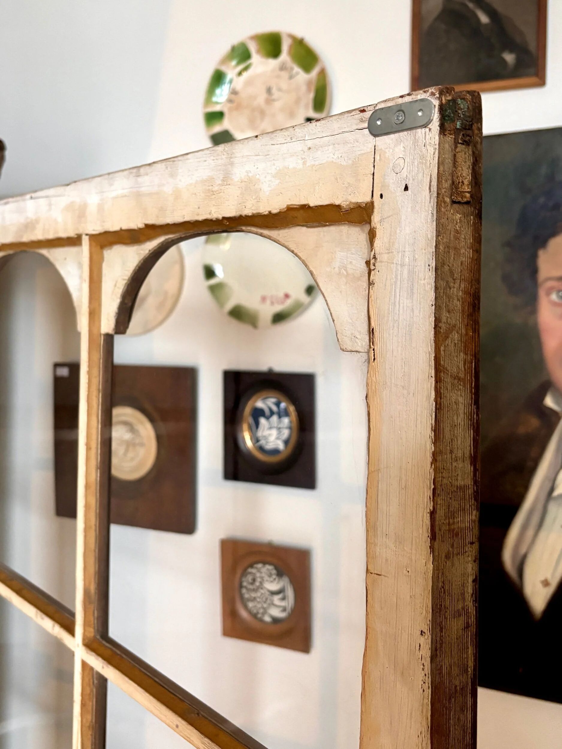 Buffet 2 corps vitré en bois, XIXème