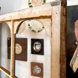 Buffet 2 corps vitré en bois, XIXème