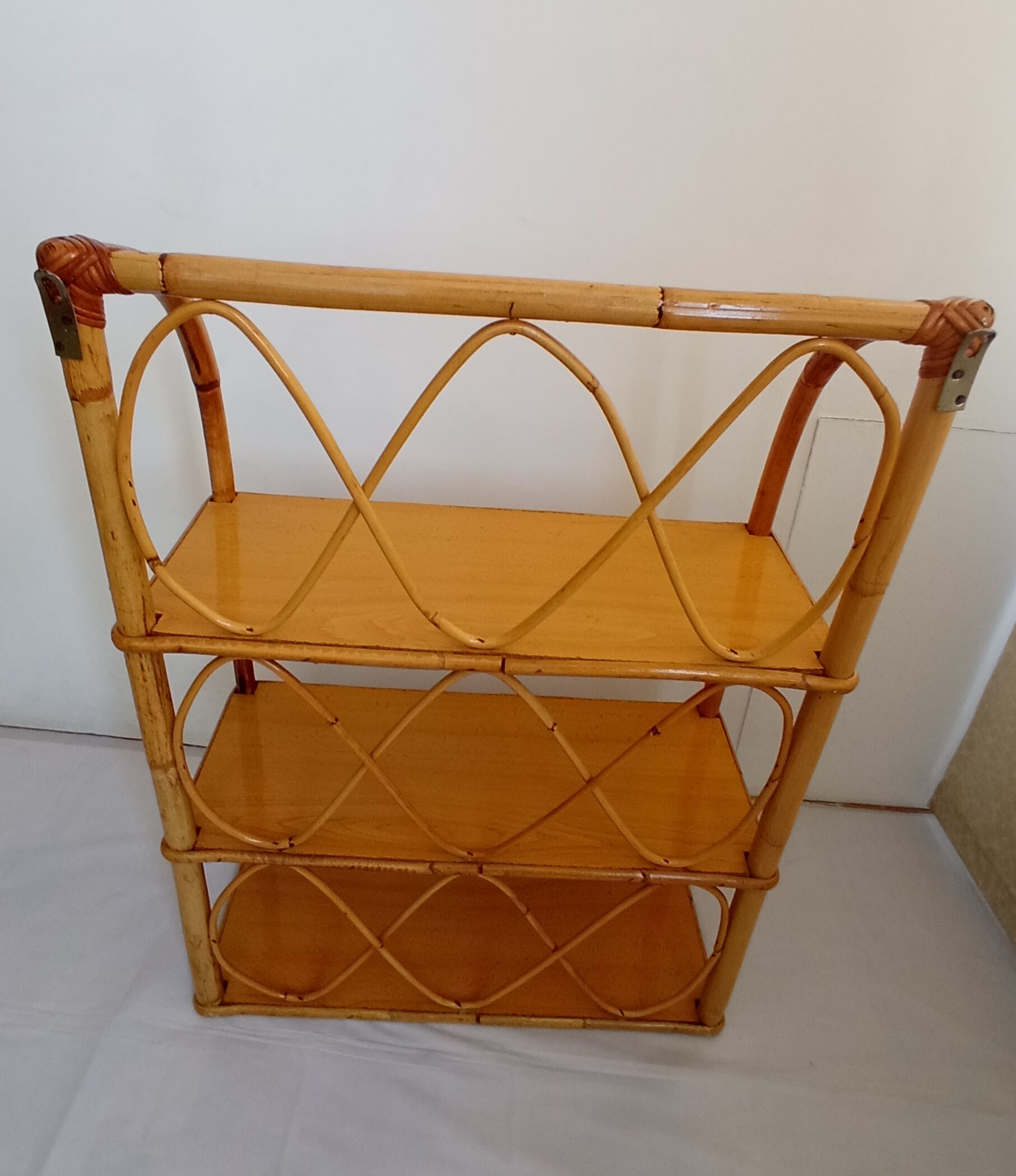 Set of bamboo shelves