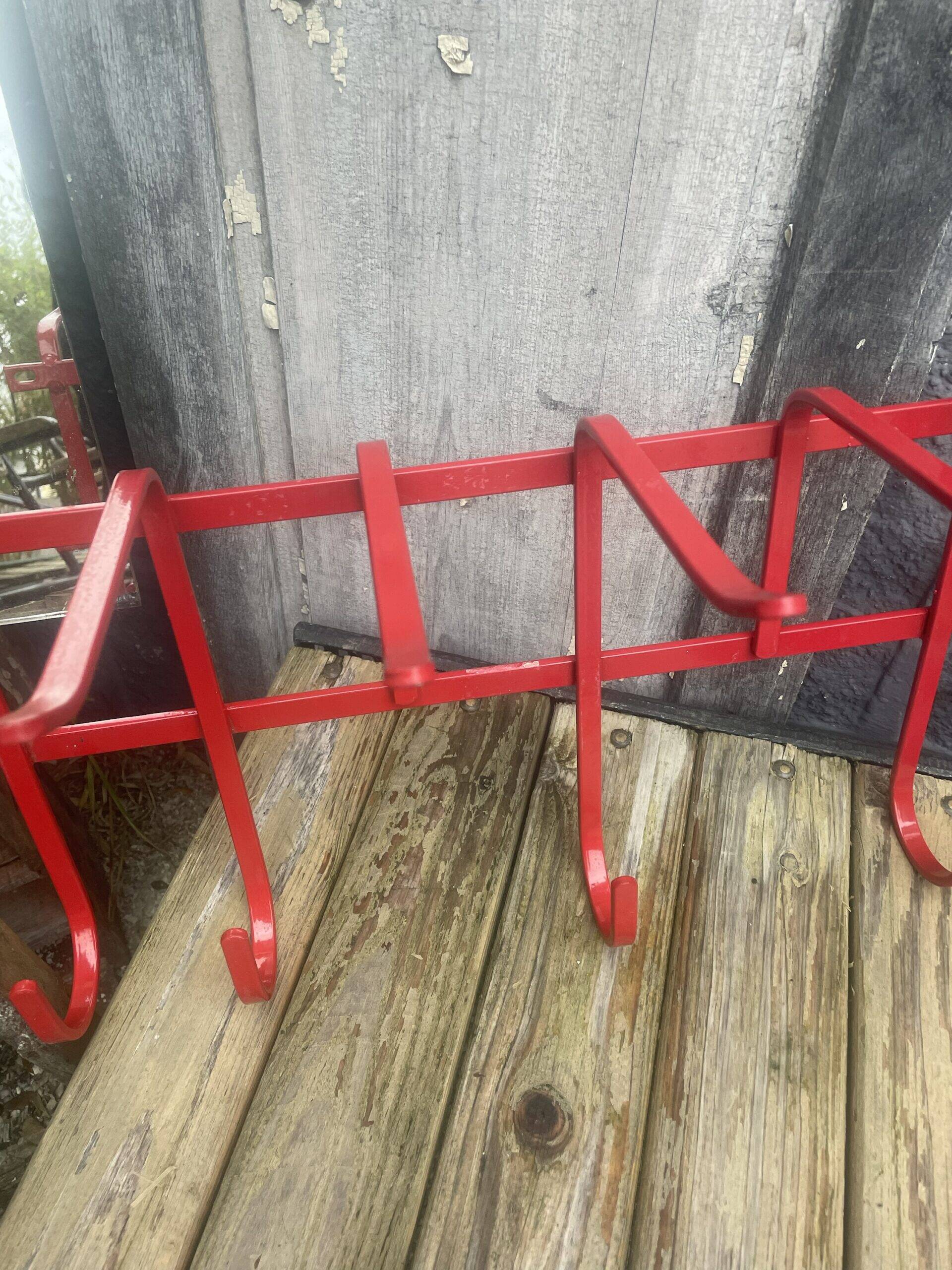Red coat rack