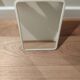 Mirror 70s white plastic outline, 21x15 cm