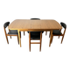Table à manger extensible Schreiber du milieu du siècle des années 1960-1970 avec 4 chaises assorties.