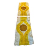 Paire de beaux tapis hollandais Space age / 130x70