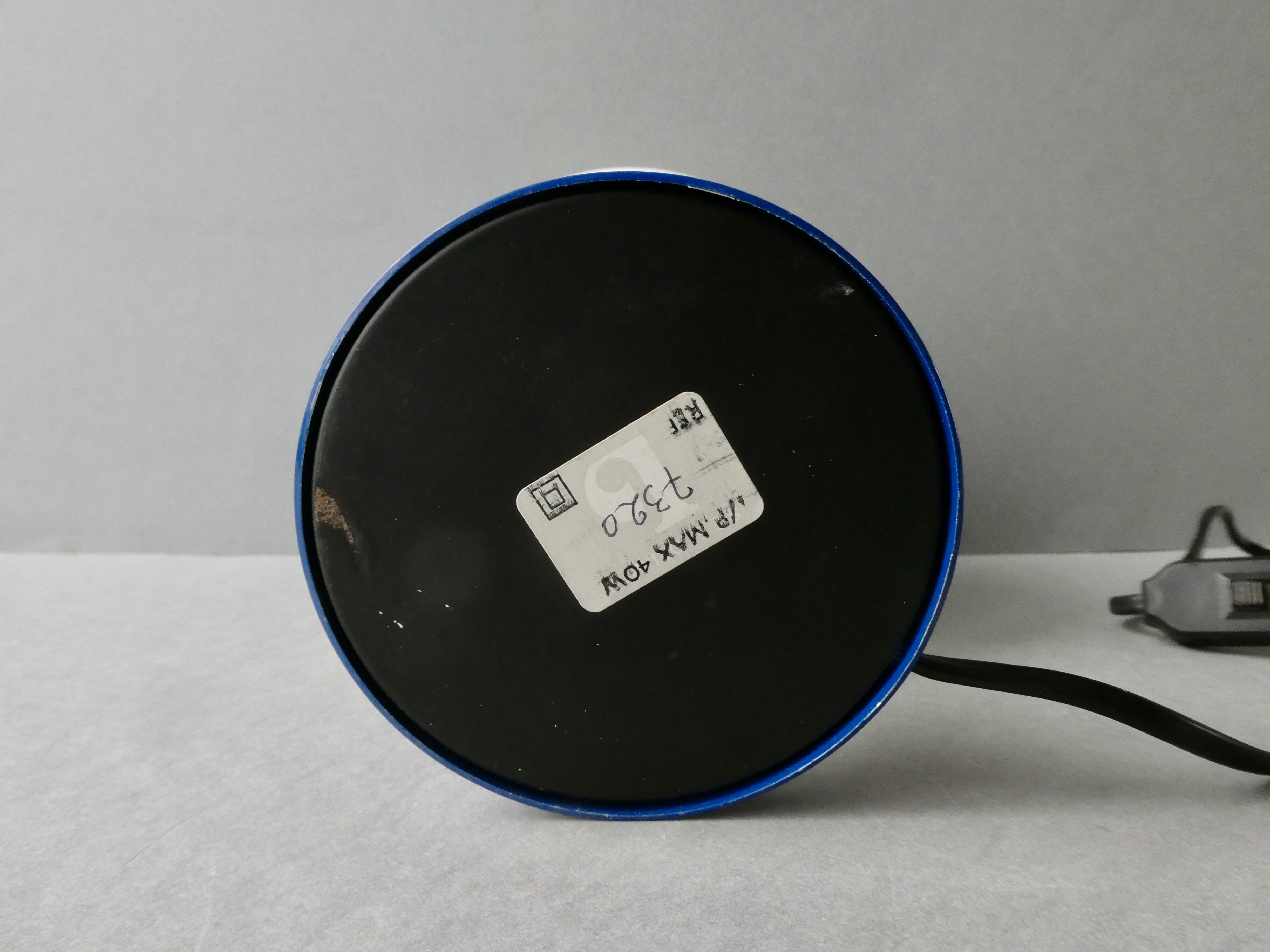 Metal and opaline lamp, 80s