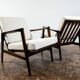 Customizable Pair Of Mid Century Modern Armchairs, 1960s