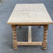 Renovated 19th-century oak extendable farmhouse dining table 160-240cm