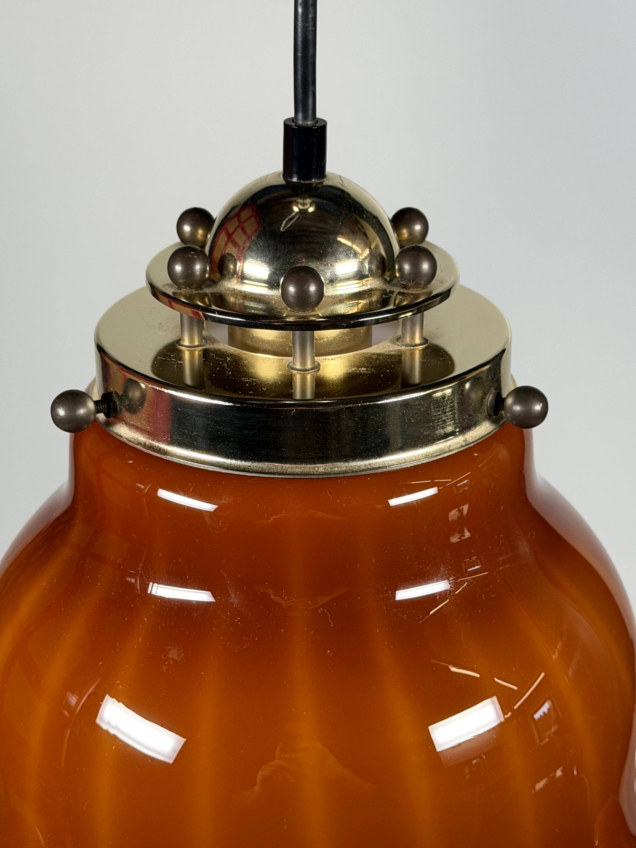 60s 70s Peill & Putzler Germany Ceiling Light Glass Space Age Design