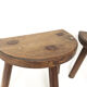 Paire tabourets de ferme tripode 1970