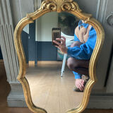 Golden mirror 58x34cm