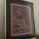 3 bird paintings in vintage Chinese cut paper