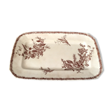 Rectangular flat earthenware of pexonne field flowers f.f