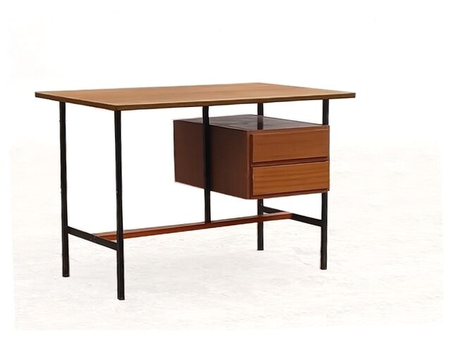 Modernist office design 60s - wood and metal
