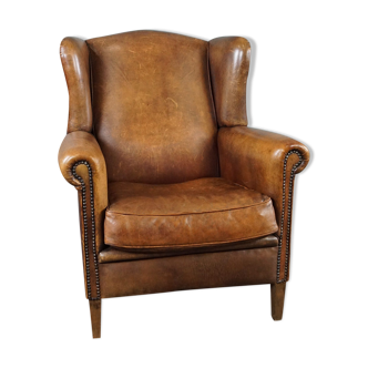 Armchair with sheepskin ears