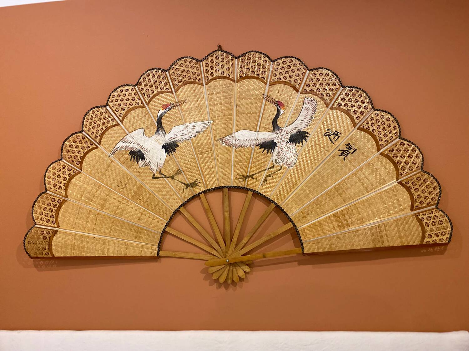 Giant bamboo and cane fan