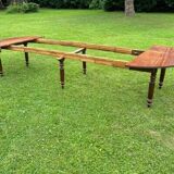 Large and wide walnut reception table