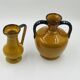 Duo de Vases Vintage Coulobres en Céramique Ocre