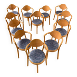 Set of 12 Baumann chairs, Bau