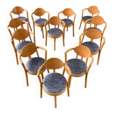 Série de 12 chaises Baumann, Bau