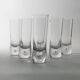 Set of 6 Transparent Murano Glass Cocktail Glasses with Bubble – Vintage Italian Crystal, 1970s