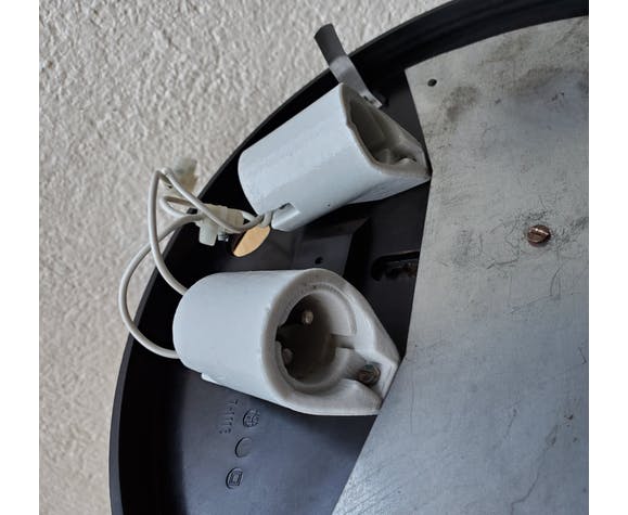 Glass and Bakelite 1960s ceiling lamp